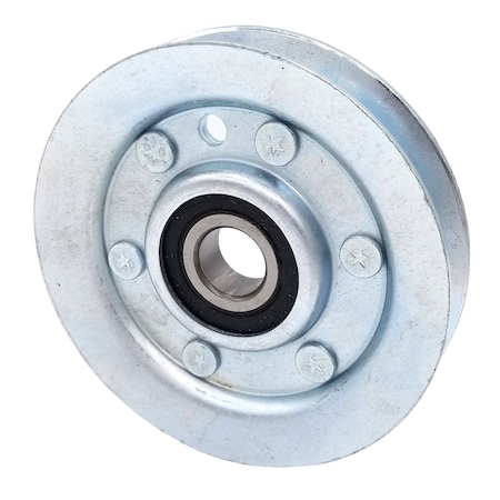 Terre Products V-Groove Idler Pulley - 3.75'' Dia.- 5/8'' Bore - Steel 35380063